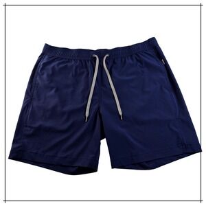 Onia Charles 5 Mens Swim Trunks Navy Blue Elastic Waist Mesh Lined XL 5in Inseam